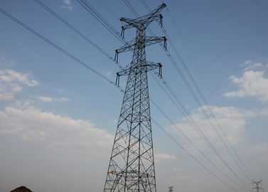 110KV Transmission Line Lattice Steel Towers DC Suspension 8 - 100m Height