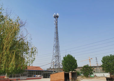 Menara Komunikasi Baja Sudut 60m 3 kaki, Menara Antena Bergerak Panas Dip Galvanis