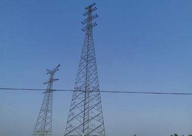 Menara Daya Listrik 4 Kaki Overhead ， Menara Listrik Kelas Baja Q345B / Q235B Tegangan Tinggi