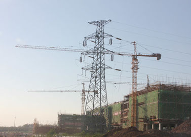 10 - 750KV Transmission Steel Tower Double Circuit Galvanizated / Painted Surface Treatment