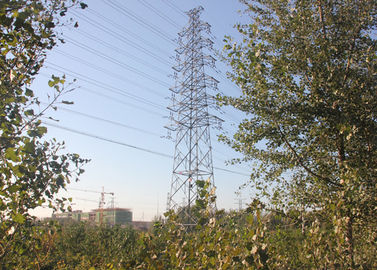 Tall 500KV Lattice Transmission Tower , Welding Metal Power Line Towers