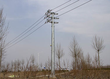 Tiang Baja Tubular Galvanis 110KV, Monopole Transmisi Daya Tiang Tinggi