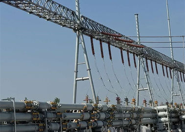 Strong Substation Structure ASTM A36 Angle Steel / Tubular Steel Pole Type