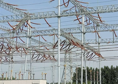 500kv Bus Support Substation Structure BS / EN S355JR / S235JR Material