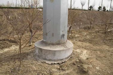 30m Self Supporting Steel Monopole Tower , Signal Transmission Monopole Telecom Tower