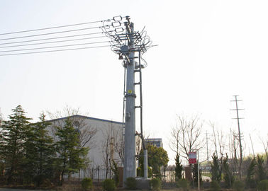 Menara Transmisi Terminal Tubular, Flange Connection Electric Power Tower