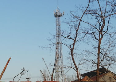 Steel Tubular Communication Antenna Tower , 4 Legged Outdoor Antenna Tower