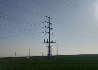 High Strength Hot Dip Galvanized Steel Power Tranmsmission Tower ,Electric Power Transmission Monopole