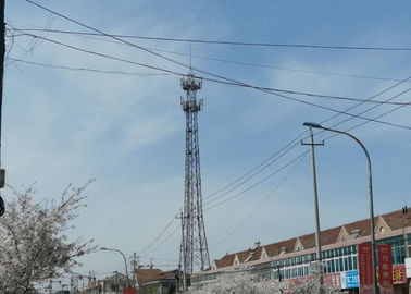Menara Komunikasi Baja Sudut 60m 3 kaki, Menara Antena Bergerak Panas Dip Galvanis