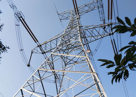Menara Baja Kisi Galvanis Q355B 220KV Sirkuit Ganda